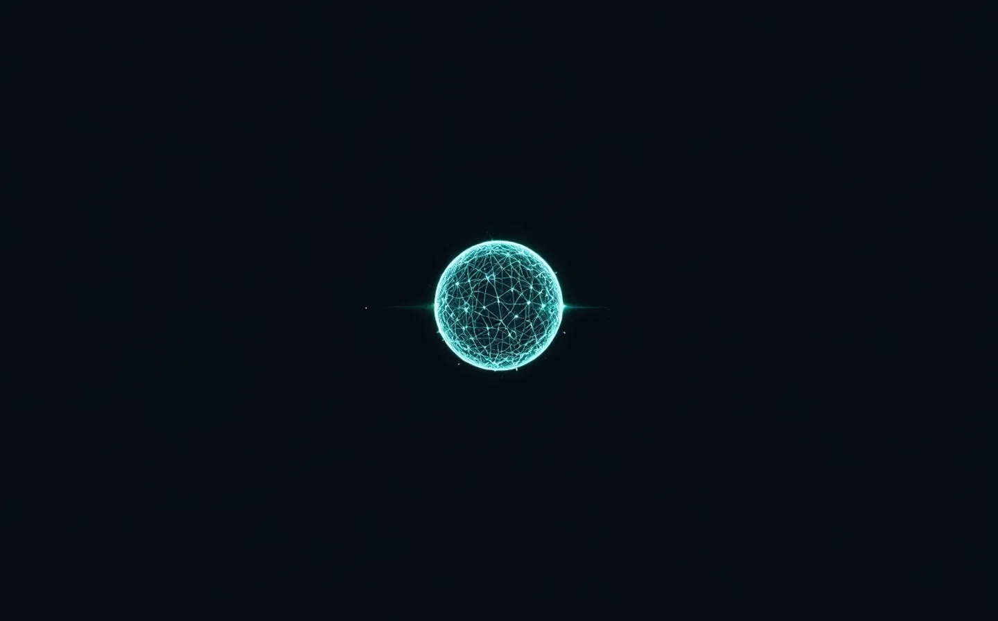 Phosphor-green CRT-terminal wireframe schematic of a single globular actin monomer bound one-to-one by a seven-bead peptide fragment with cyan capping nodes, on a cold green-black scanlined ground